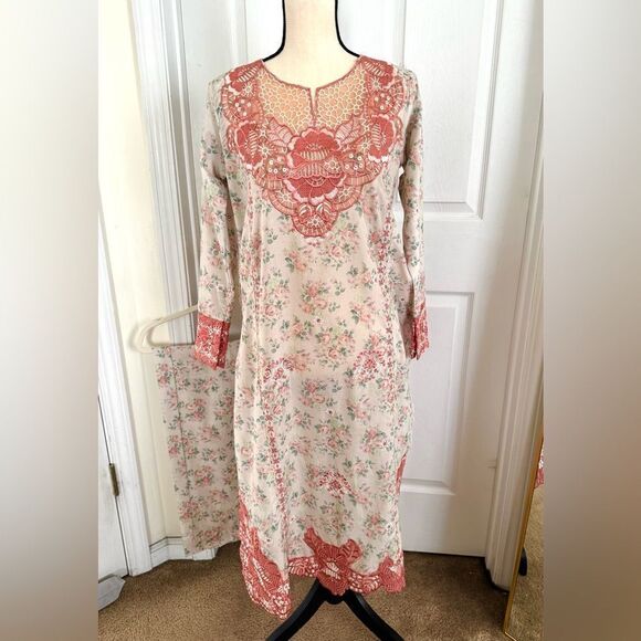 ZAIB PAKISTANI DESIGNER DRESS 3 PIECE STITCHED WITH LONG SLEEVES - Picture 10 of 12